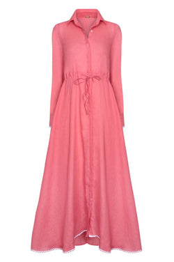 Amalfi Long Dress in Hibiscus - The Particulars