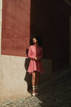 Amalfi Short Dress in Hibiscus - The Particulars