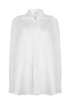 Boyfriend Shirt in White - The Particulars