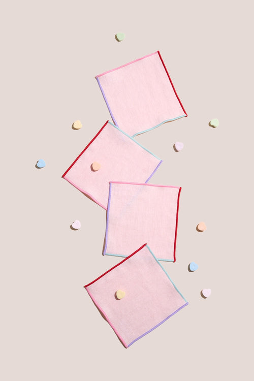 Candy Crush Linen Cocktail Napkins - The Particulars