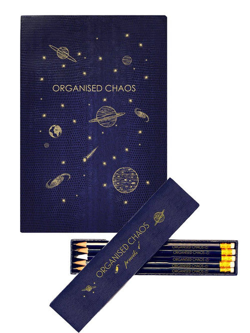 Gift Set Organised Chaos pocket book + pencils - The Particulars