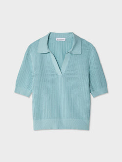 Organic Cotton Cashmere Mesh Polo - The Particulars