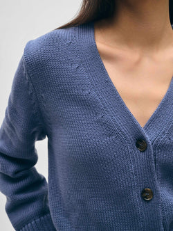 Organic Cotton V Neck Cardigan - The Particulars