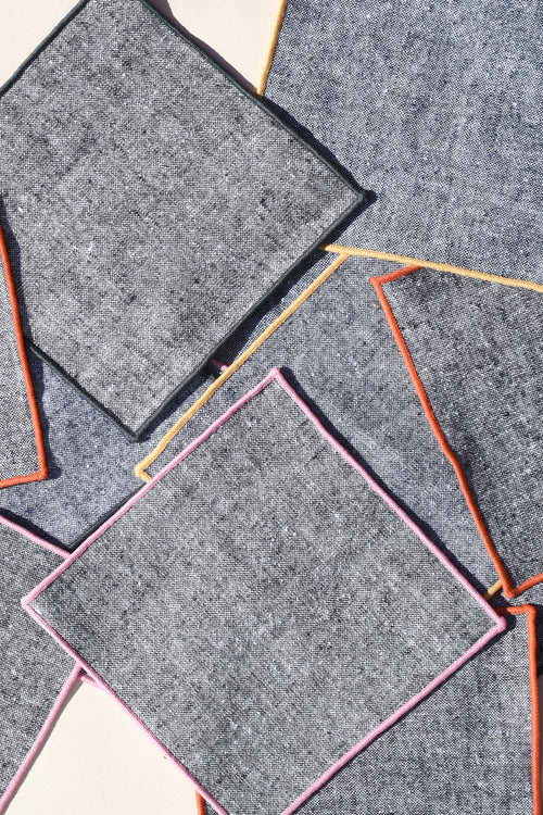 Rainbow Chambray Cocktail Napkins - The Particulars