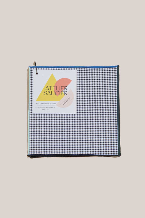 Retro Gingham Cocktail Napkins - The Particulars