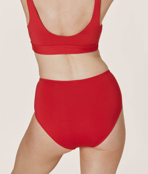 The High - Waisted - Bottom - Flat - Cherry Red - The Particulars