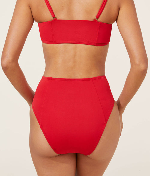 The High - Waisted - Cheeky - Bottom - Flat - Cherry Red - The Particulars