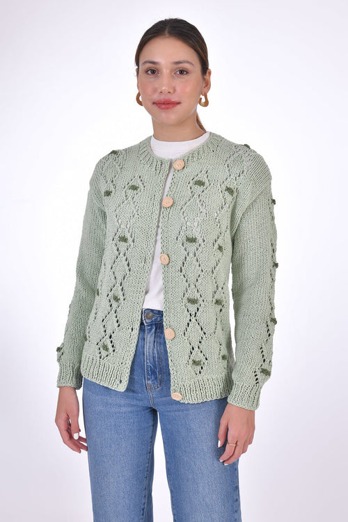 AVA Cotton Button Front Cardigan - The Particulars