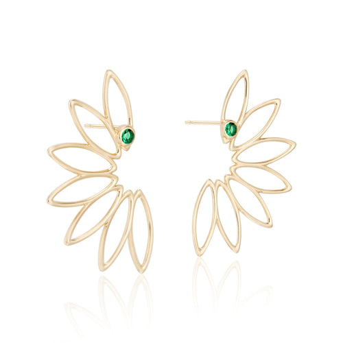 Magna Laurel Earrings with Emeralds - The Particulars