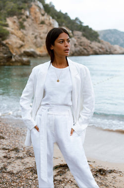 Nomade Suit Jacket in White - The Particulars