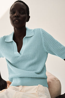 Organic Cotton Cashmere Mesh Polo - The Particulars