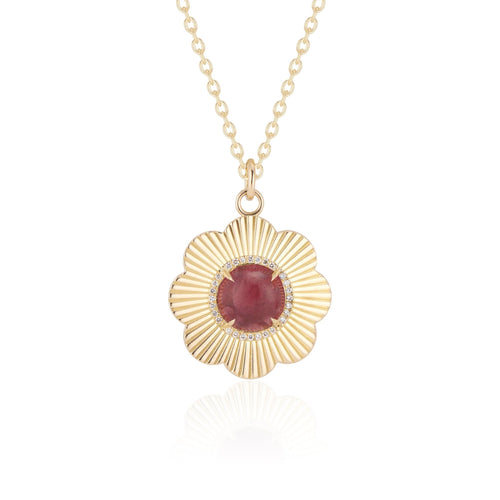 Revival Persephone Pendant Necklace with Rubellite and Diamonds - The Particulars