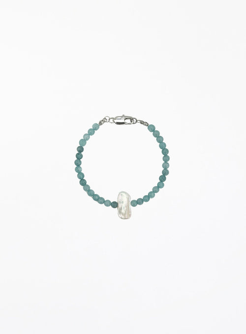 Sana Blue Chalcedony Pearl Bracelet - The Particulars
