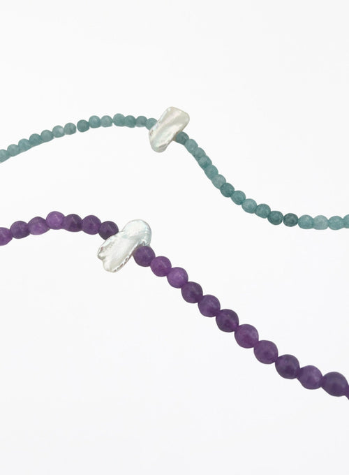 Sana Blue Chalcedony Pearl Bracelet - The Particulars