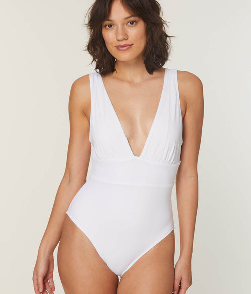 The Mykonos One Piece - Eco Nylon - White - Classic - The Particulars